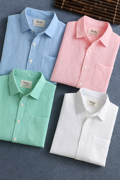 Men's Premium Line Linen Shirts (Combo Of 4)