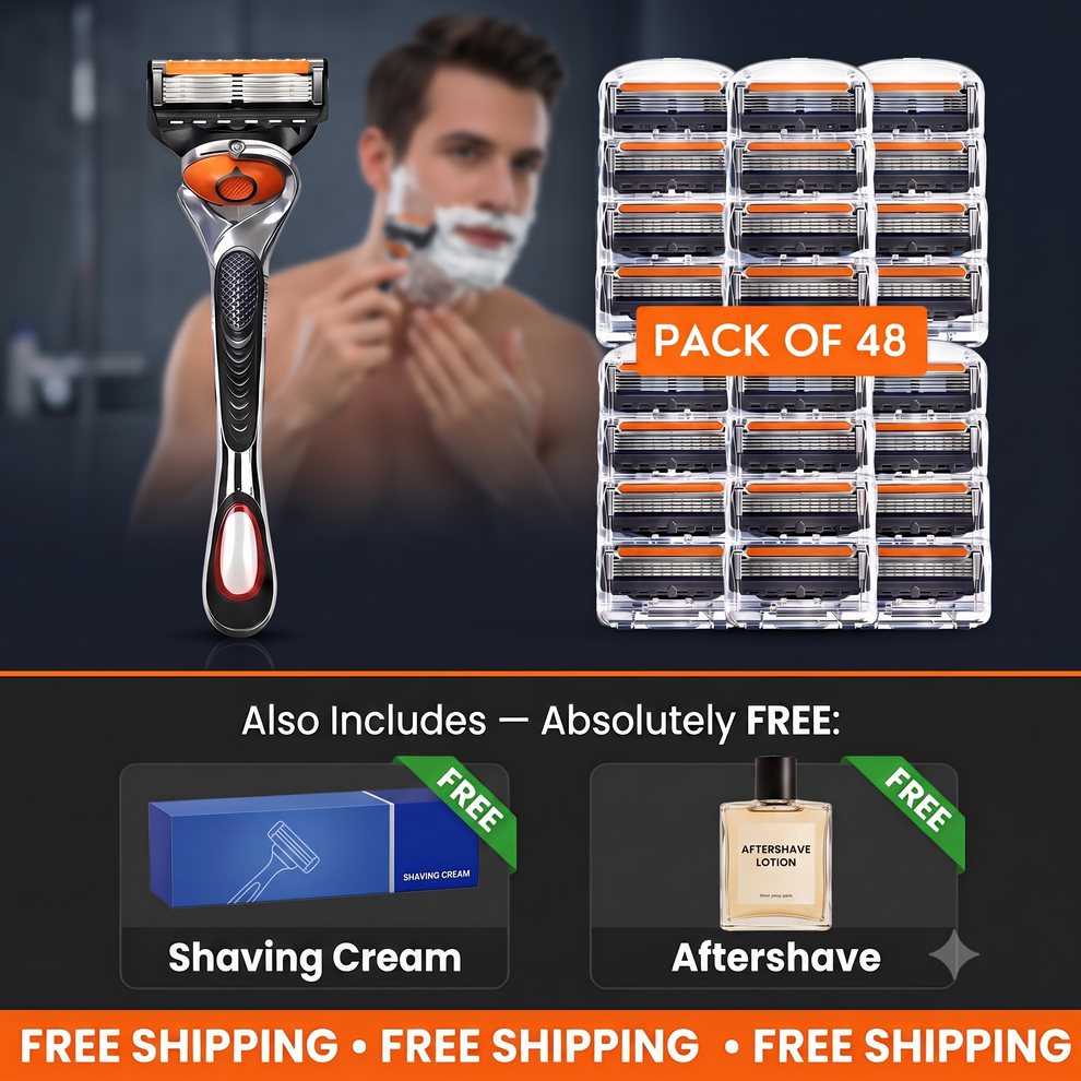 48 in 1 Precision Razor Blade Shaving Razor | No Cuts Tech