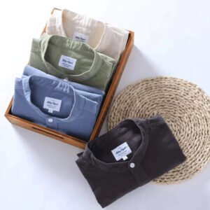 Branded Everyday Men's Long Sleeve Linen Shirt (Pack of 4)