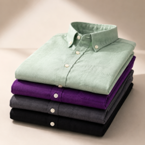 Everyday Cotton Shirts Black, Charcoal, Purple & Mint | Pack of 4