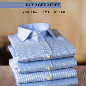 Men's Long Sleeve Formal Shirt (Pack of 4)