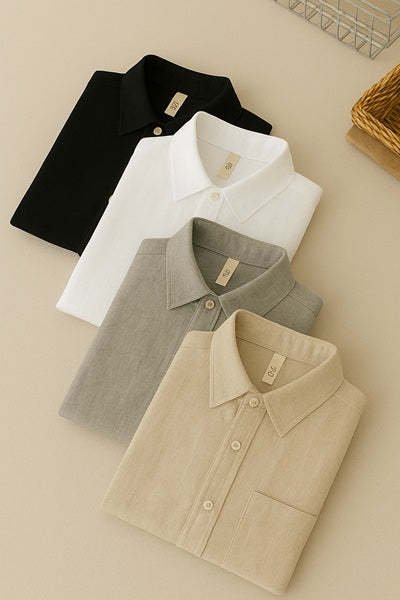 Branded Dailywear Men's Premium Linen Shirts (Combo Of 4)